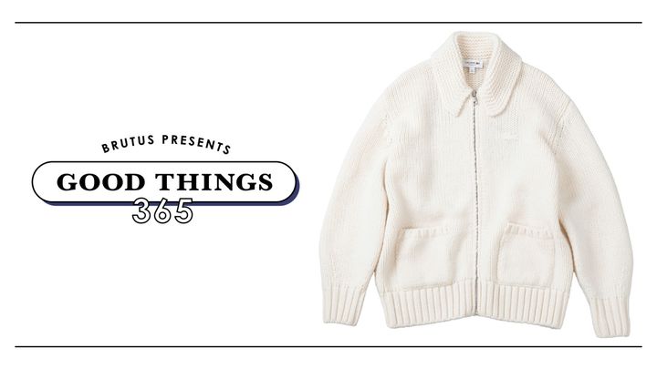 〈ラコステ〉のニットジャケット