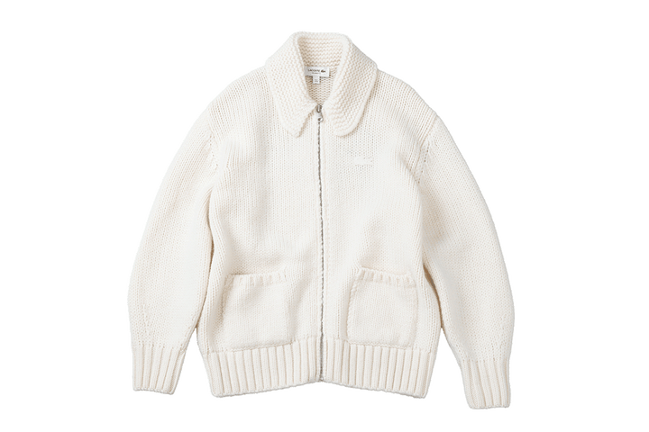 〈ラコステ〉のニットジャケット