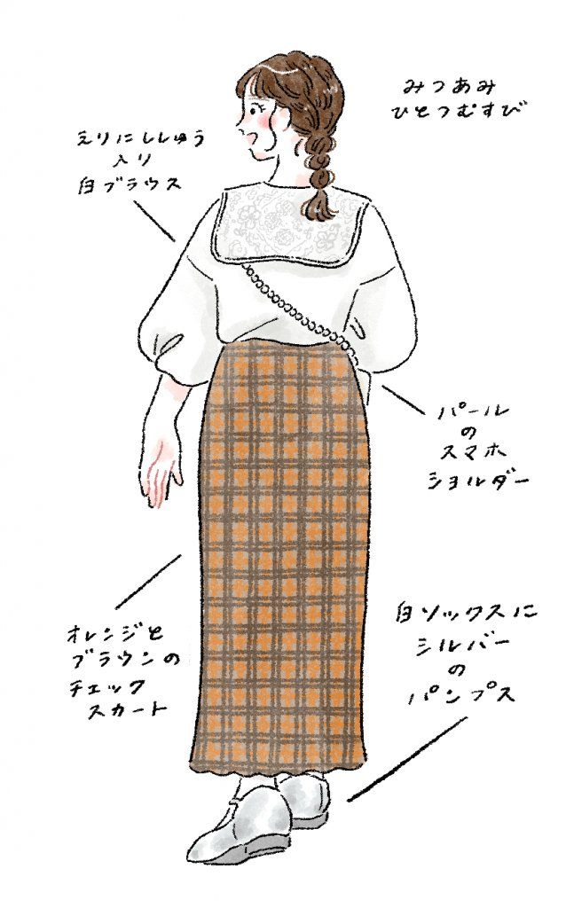 チェックスカートコーデ【FUDGENA：aya.mの街で見かけたおしゃれさん vol.32】