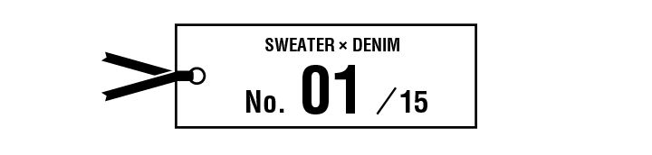 グリーンのニットはジュエリー代わり。デニムオールインワンに肩がけして華やかに【マイスタンダードブック】