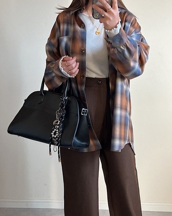 Honeys「チェックゆるシャツ」