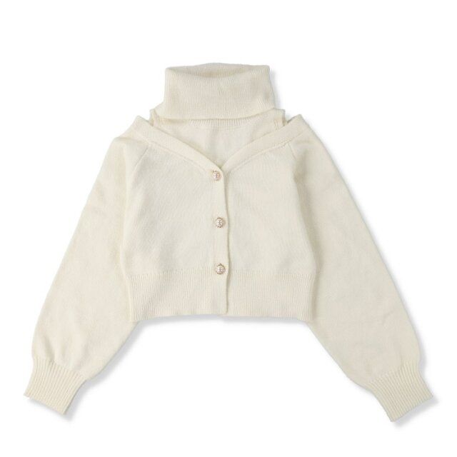 しまむらとMADEINコラボのレイヤード風ニットプルオーバー