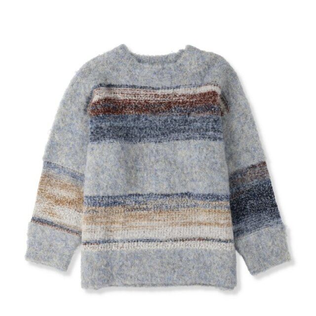 しまむらとMADEINコラボのマルチカラーニットプルオーバー