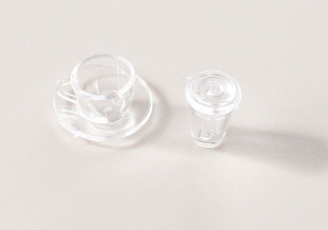 ダイソー ミニチュア食器クリア 使用例