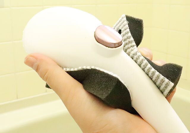 ダイソー 曲がるバスクリーナー（落ち落ちV） 使用例