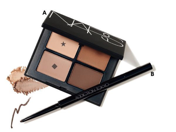 【A】NARS クワッドアイシャドー 【B】ADDICTION ザ ジェル アイライナー