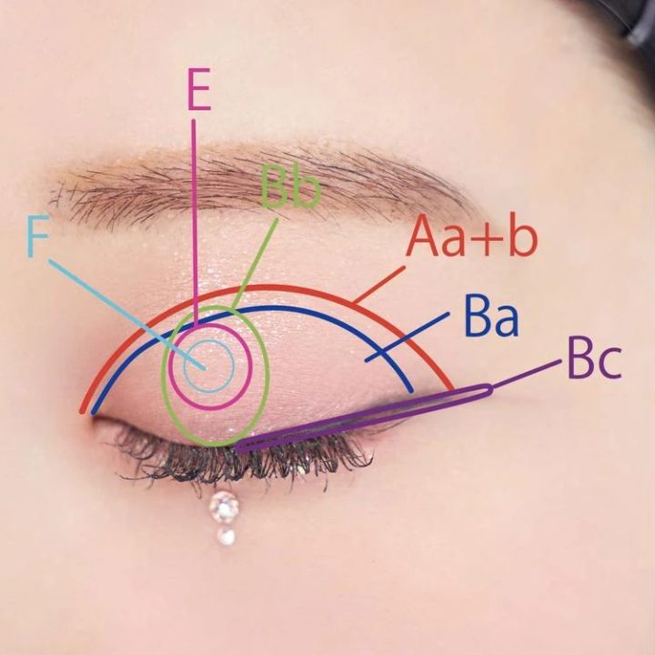 1.キラキラストーンが目を引く、K-POP風アイドルメイク_EYE_やり方_2