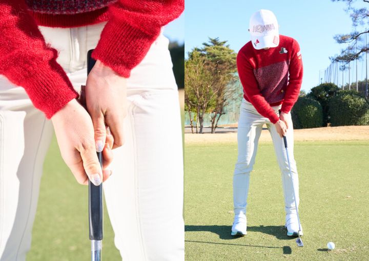 女子プロが実践しているパッティングのコツ！「2センチほど短く握る」