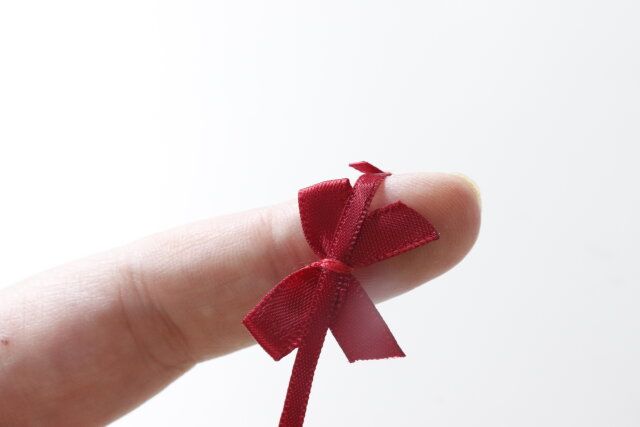 セリア ドール用制服風リボン サイズ感