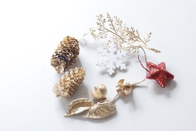ダイソーのクリスマス用の飾りのナチュラルパーツ（ミックスパーツ、スノー）