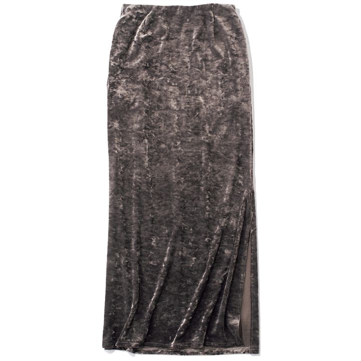 アルページュストーリーのニュアンスカラーのベロアスカート