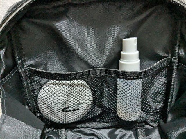 エンジェルキルトバニティポーチメッシュポケット