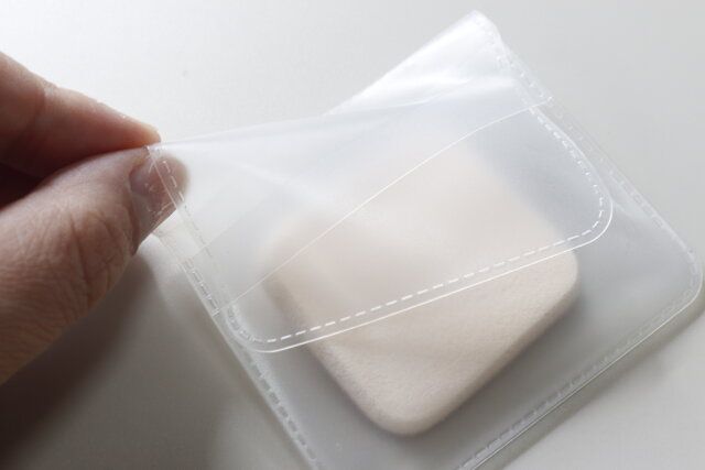 セリア パフ用ソフトケース 2枚入 フタ