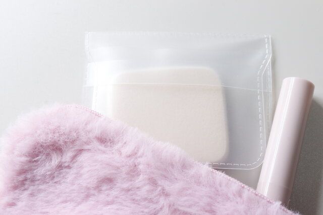 セリア パフ用ソフトケース 2枚入 使用例 サイズ感