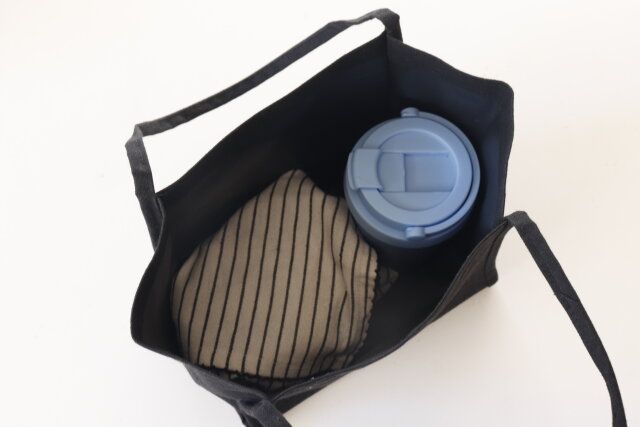 ダイソー ハンドルサブトートバッグBK 使用例