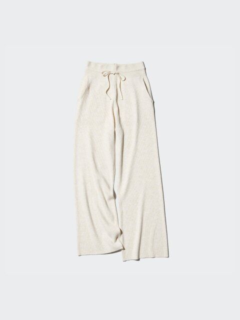 2024秋冬ユニクロ女性ウォッシャブルニットリブパンツ