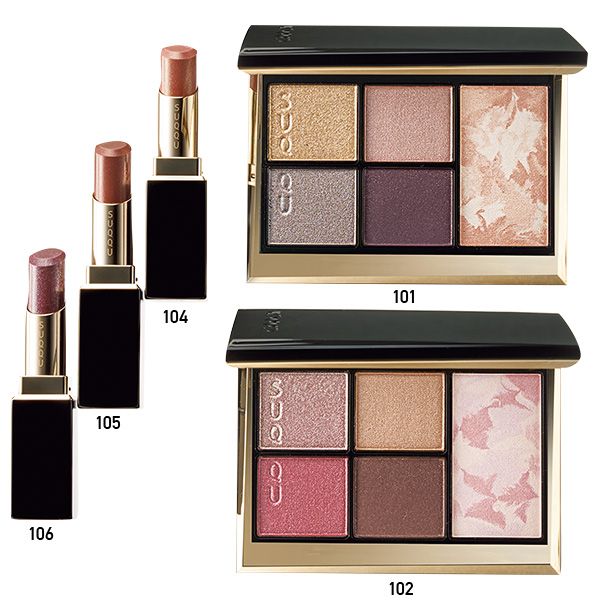 【左】モイスチャー グレイズ リップスティック 【右】アイ＆フェイス コンパクト