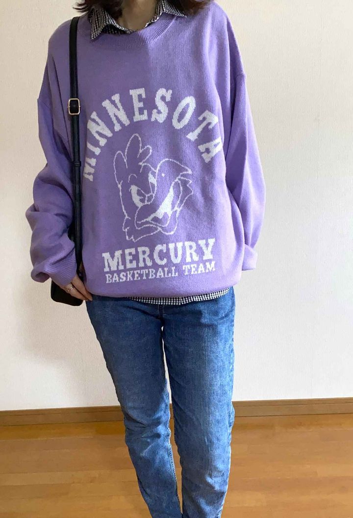 画像: チェックシャツとレイヤード