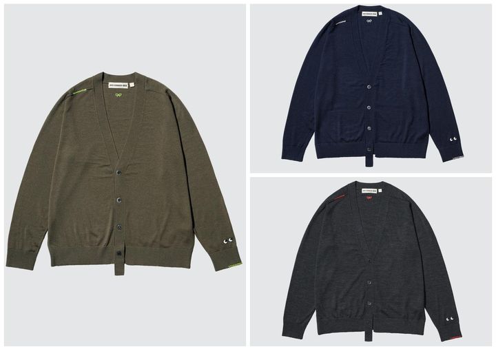 画像: 【UNIQLO×ANYA HINDMARCH】リノオーバーサイズVネックカーディガン各¥4,990 www.uniqlo.com