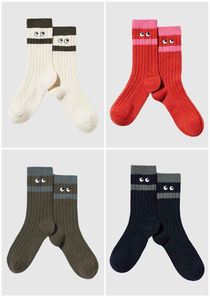 画像: 【UNIQLO×ANYA HINDMARCH】ヒートテックソックス各¥590 www.uniqlo.com