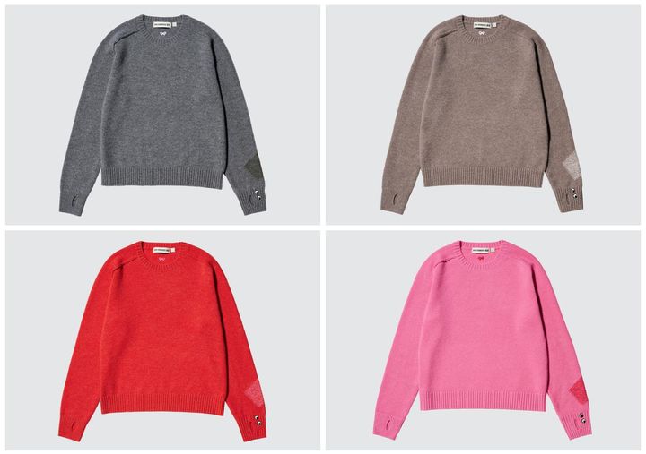 画像: 【UNIQLO×ANYA HINDMARCH】カシミヤクルーネックセーター各¥12,900 www.uniqlo.com
