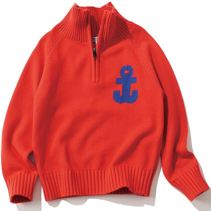 鮮やかな色合いのニット