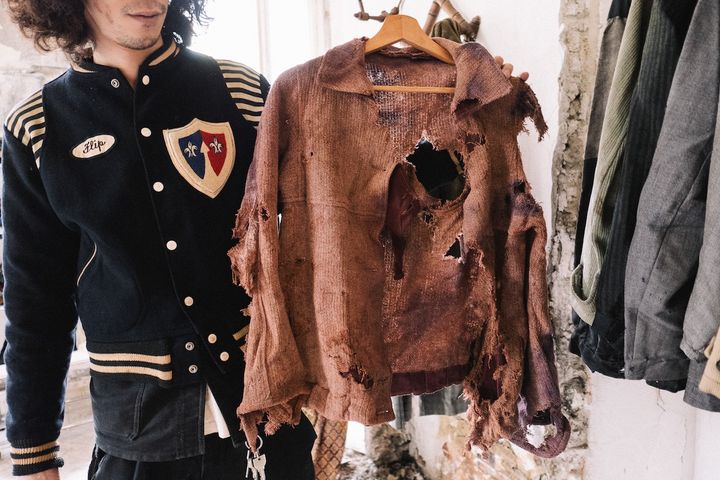 古いワークウェアのニット