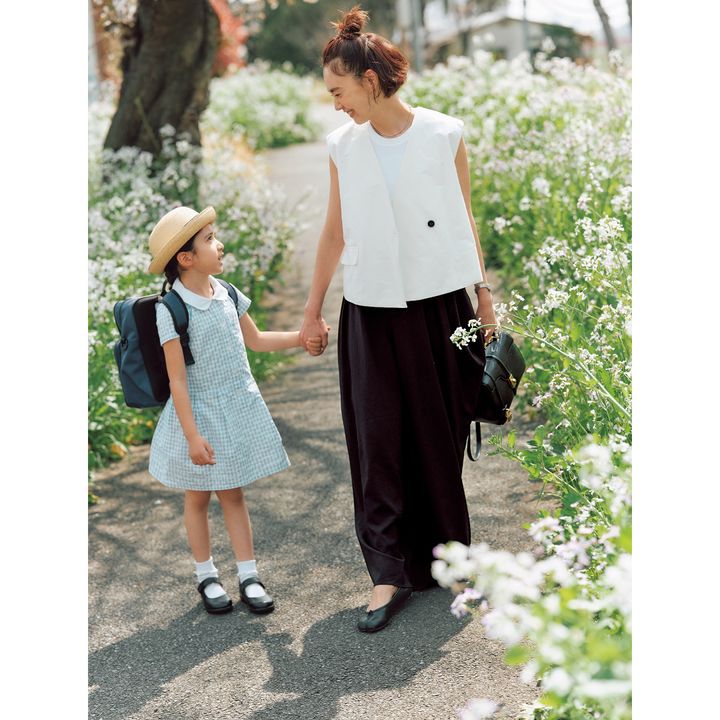 高めに作るお団子ハーフアップ