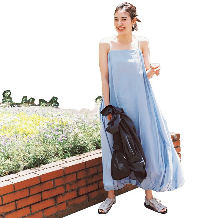 前髪なしのハーフアップ