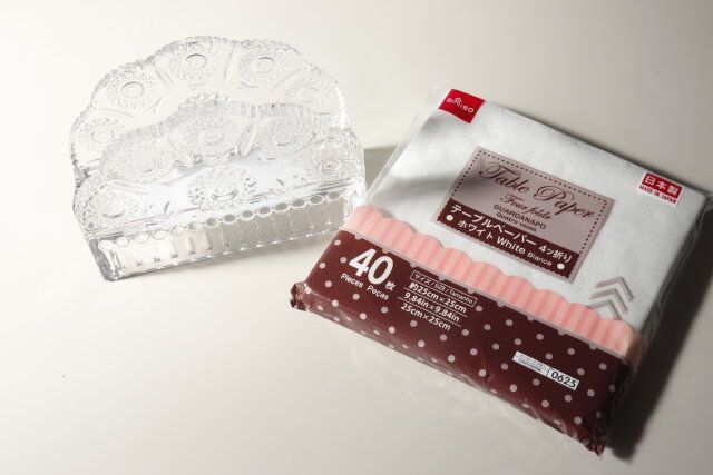 ダイソーのガラスナプキンホルダー4
