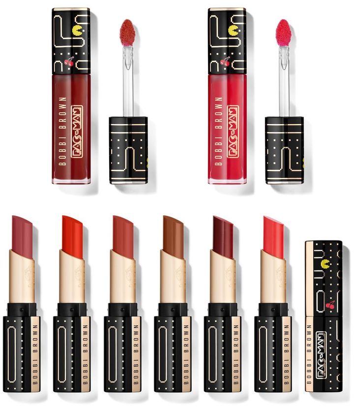 〈上左から〉エクストラ プランプ リップセラム ベアプラム、ベアストロベリー 各￥4,950 〈下左から〉リュクス マット リップスティック ゴールデンアワー、アップタウンレッド、ダウンタウン、ブリンキーレッド、ブティックブラウン、エクスプレスストップ 各￥5,940（すべて11月12日よりゾゾコスメ先行予約、11月15日より全国限定発売）