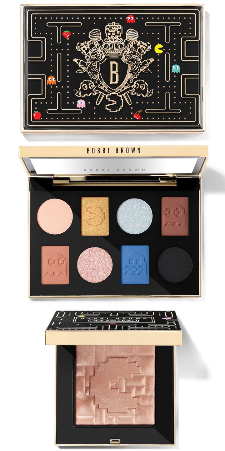 〈上〉パックマン パワー プレイ アイ パレット ￥10,450 〈下〉ハイライティング パウダー ￥7,920（ともに11月12日よりゾゾコスメ先行予約、11月15日より全国限定発売）