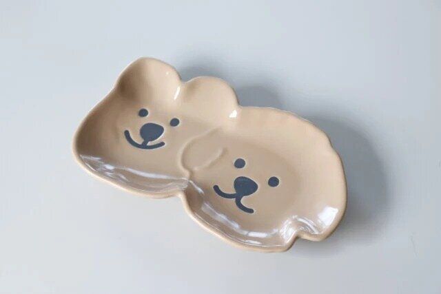 セリアのレクタングルプレート ダイカットモフアニマル