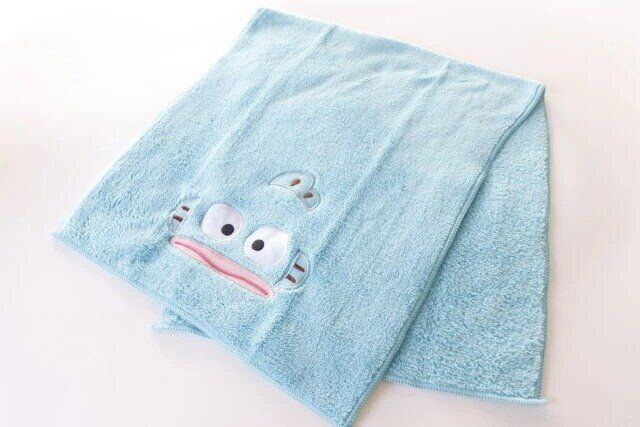 ダイソー マイクロファイバーフェイスタオル（ハンギョドン） 広げた感じ