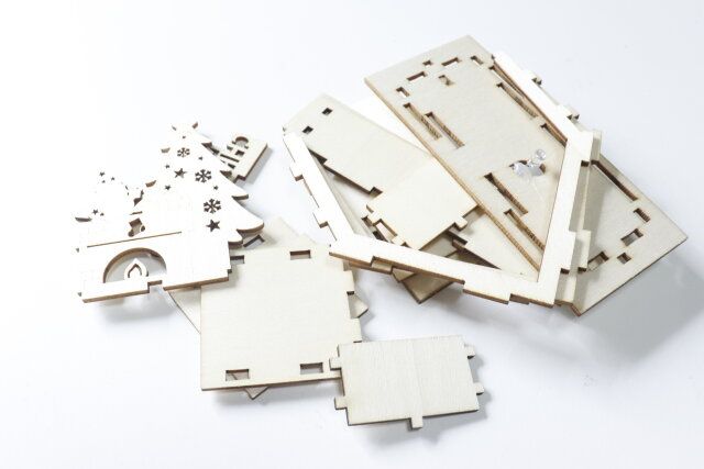 ダイソー 組み立てウッドライトオブジェ（縦型） パーツ