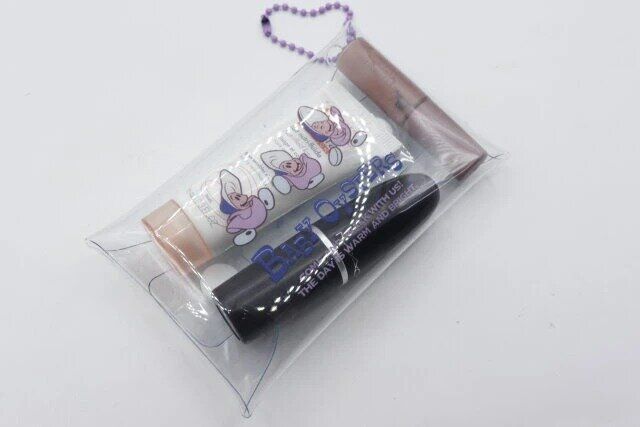 セリア ヤングオイスター ボールチェーン付きクリアポーチ