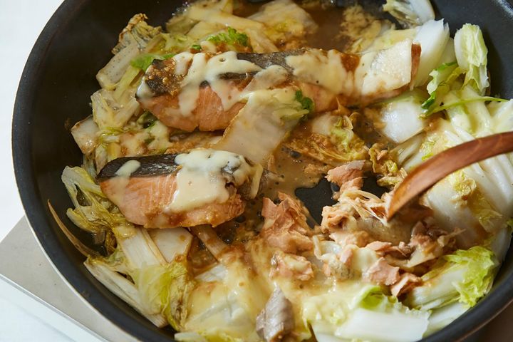 鮭のチーズちゃんちゃん焼き