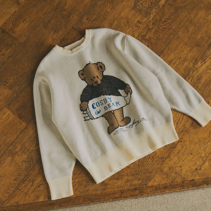 デニムと好相性！ キュートなベアー柄のニットを着こなしの主役に。【マイスタンダードブック】