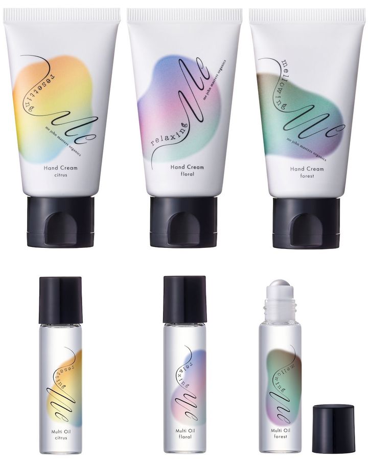 〈上左から〉ハンドクリーム シトラス、フローラル、フォレスト各30g 各￥2,200 〈下左から〉マルチオイル シトラス、フローラル、フォレスト 各4ml 各￥2,970（すべて11月14日より一部店舗先行、11月21日より全国発売）