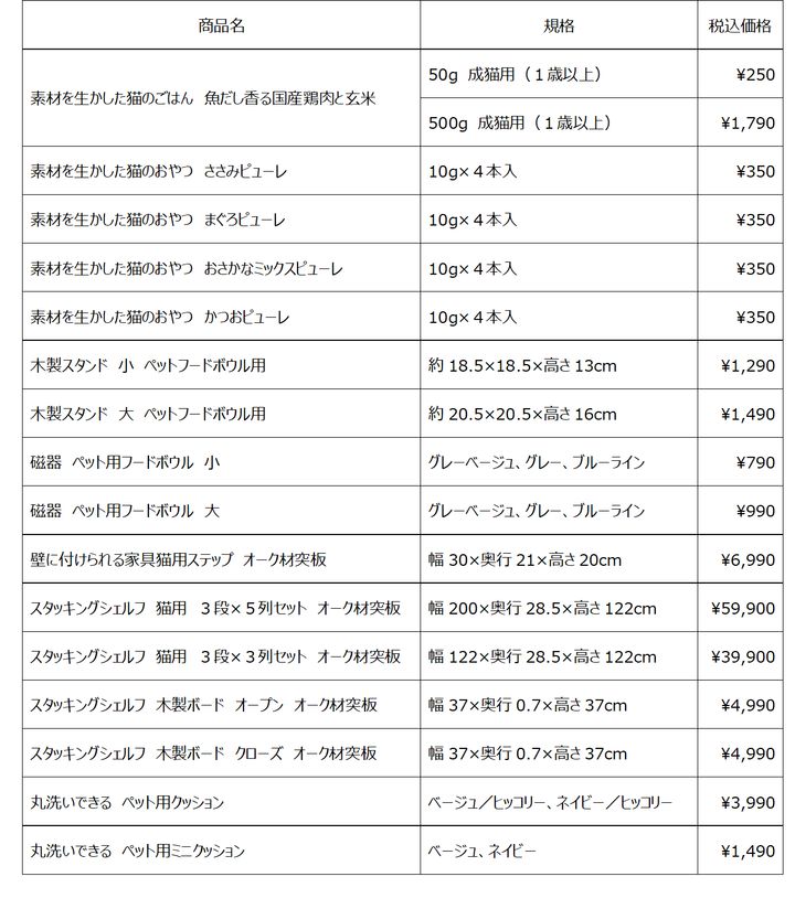 俺たちの無印良品が猫に対応、公式シンプル猫グッズを発表