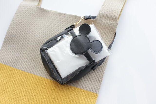 ダイソー バッグチャームポーチ 使用例 バッグ