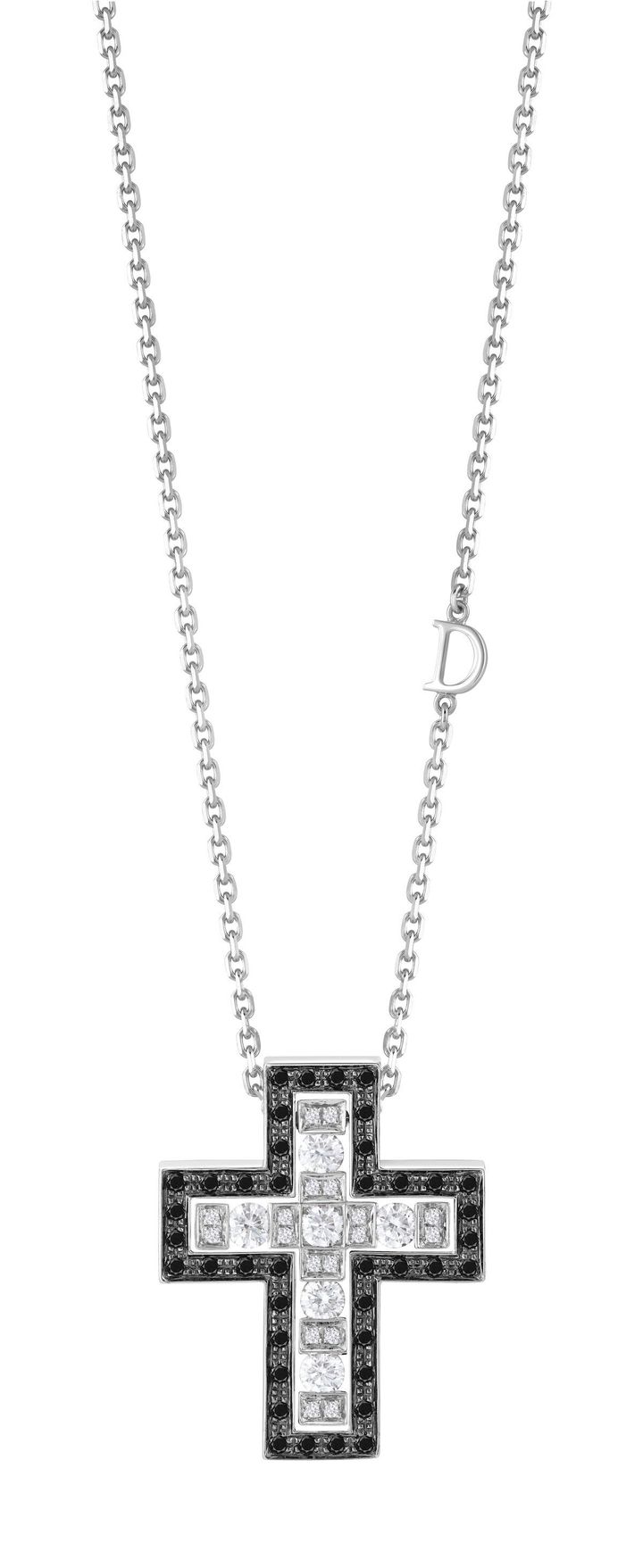 「ベル エポック」ネックレス M（WG×ダイヤモンド×ブラックダイヤモンド）￥1,958,000（同デザインのSサイズは¥1,353,000）