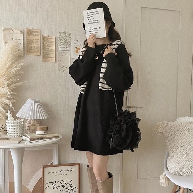 しまむら「オーガンジーフリル巾着バッグ」