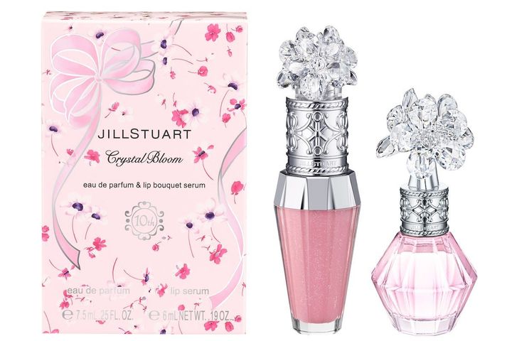 クリスタルブルーム オードパルファン & リップブーケ セラム ￥5,500（11月15日より限定発売） ※セット内容／クリスタルブルーム オードパルファン 7.5ml、クリスタルブルーム リップブーケ セラムex 108