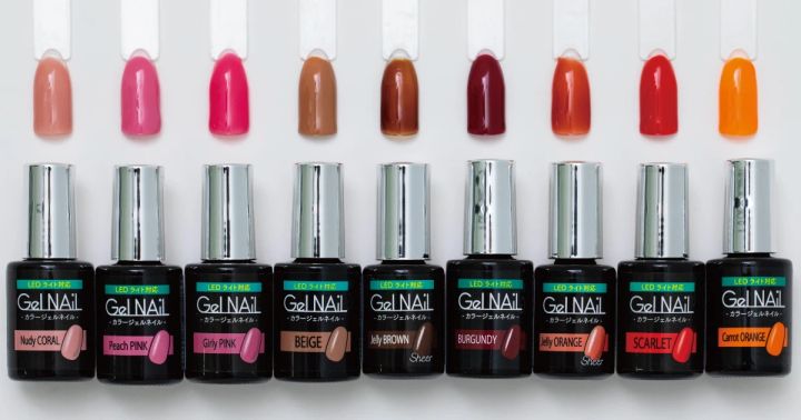 Seria（セリア）のジェルネイルのピンク、レッド系カラー