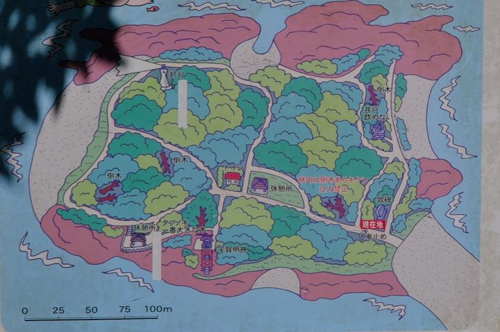 沖ノ島公園マップ（拡大）
