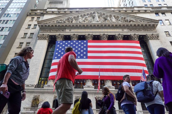 2024年米大統領選後のニューヨーク証券取引所（NYSE）、米国株はドナルド・トランプの当選で急騰した。