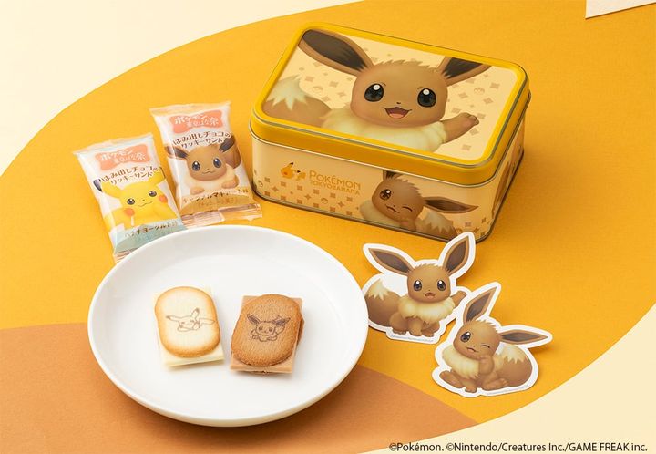 「ポケモン東京ばな奈 はみ出しチョコのクッキーサンド スペシャル缶（イーブイ）」
