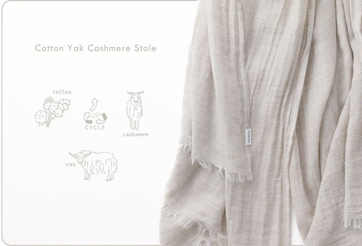 コットンyakカシミヤストール
