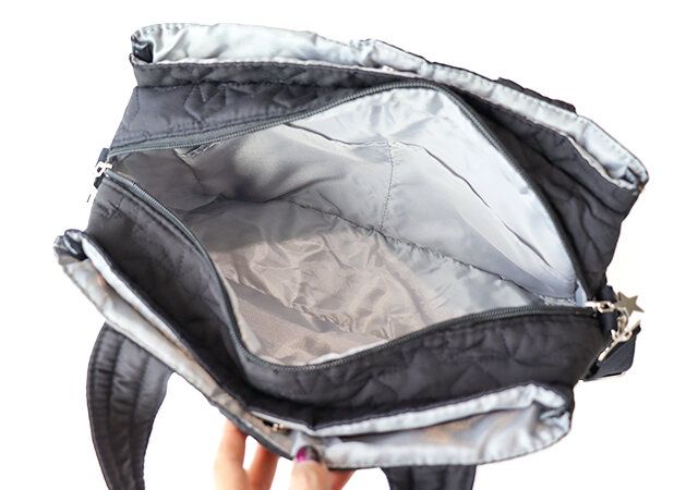 宝島社黒キルティングバッグ付録レビューグレーの内生地